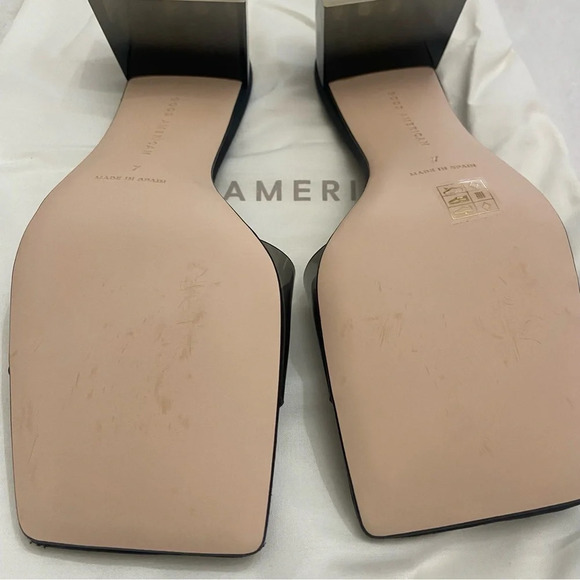 New! Good American Sandals Womens Ombre Black Block Heel Sz 7 - Picture 8 of 9